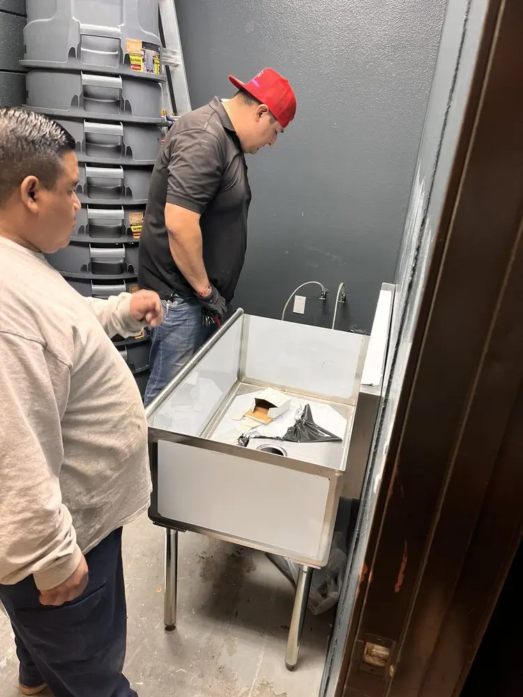 Commercial plumbing and sink installation in Westlawn